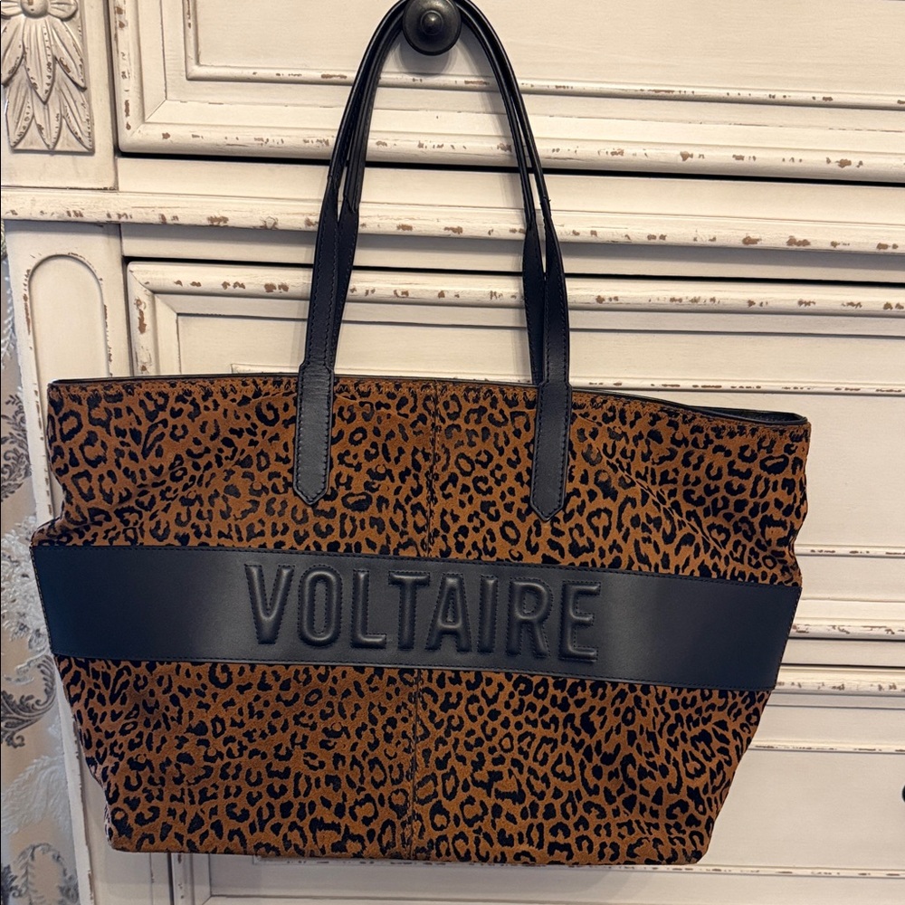 Zadig & Voltaire Brown and Black Leopard Tote